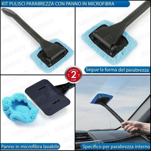 Kit Lavaggio Pulizia Brillantezza E Asciugatura Interni Ed Esterni Auto 11 Pezzi