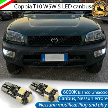 Luci posizione T10 W5W 5 LED Canbus per Toyota Rav-4 MK1