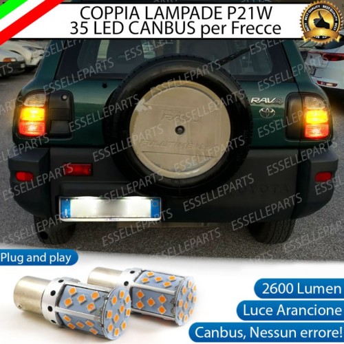 Coppia Frecce Posteriori P21W 35 LED Canbus Toyota Rav-4 MK1