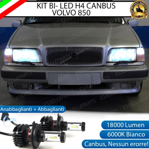Kit Full LED H4 18000 Lumen 6000K bianco per Volvo 850 con Fari a parabola singola