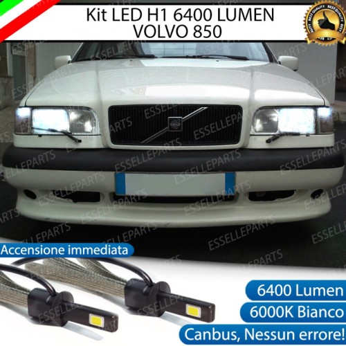Kit Full LED H1 Anabbaglianti 6400 Lumen 6000K Volvo 850 con fari a parabola doppia