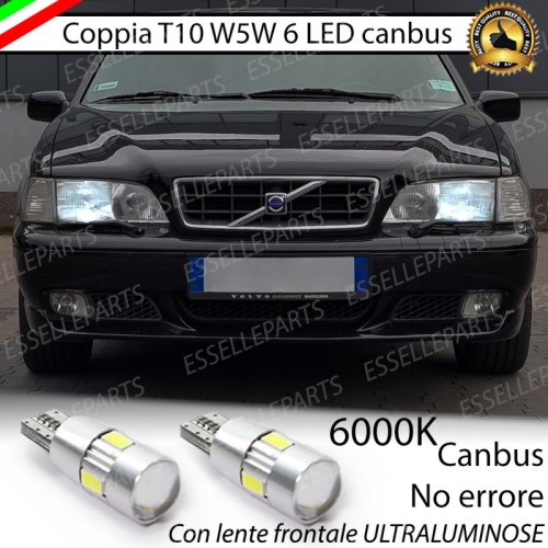 Lampade T10 W5W Canbus 6 LED no error luci posizione Volvo V70 I