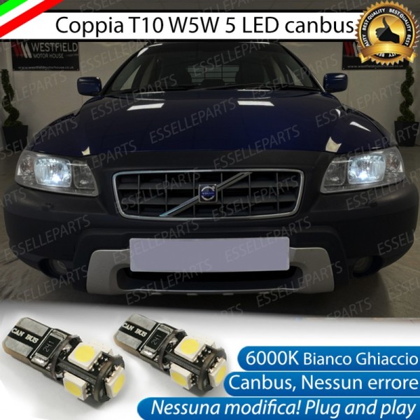 Luci posizione T10 W5W 5 LED Canbus per Volvo XC70 I