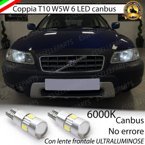 Lampade T10 W5W Canbus 6 LED no error luci posizione Volvo XC70 I