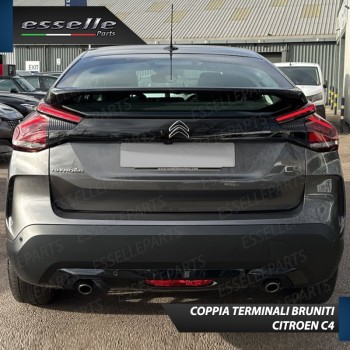 Terminali di Scarico Nero Brunito Inox per CITROEN C4 III
