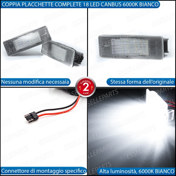 Placchette Luci Targa Led NISSAN PATROL canbus 6000k placchetta