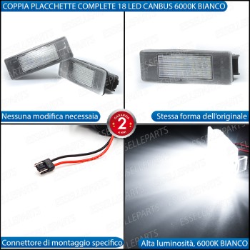 Placchette Luci Targa Led NISSAN NV 200 canbus 6000k placchetta