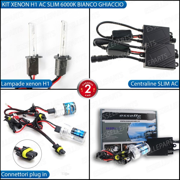 Kit Xenon AC H1 completo 6000K bianco ghiaccio