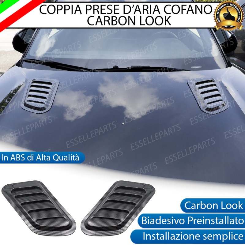 Coppia Prese d'aria sportive per cofano CARBON LOOK Adesive in ABS