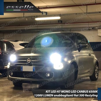 Kit Full Led H7 monoled 6500k canbus lampade per FIAT 500 RESTYLING