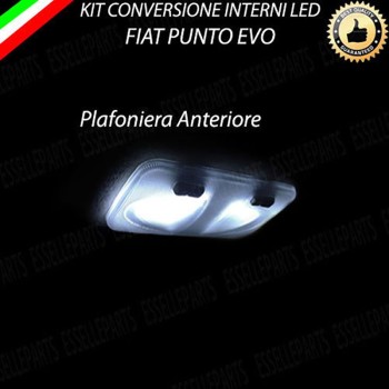 Kit LED interni Basic Pack 6000K Bianco Canbus Fiat Punto EVO con plafoniera doppia