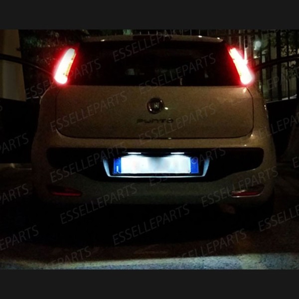 Kit LED interni + Luci targa LED 6000K Canbus ABARTH Punto EVO con plafoniera doppia