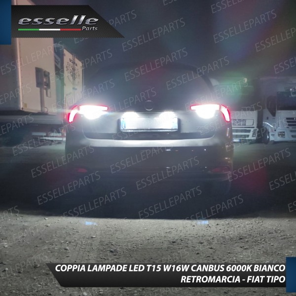 Coppia Lampade Retromarcia 24 Led T15 W16w Canbus Fiat Tipo 6000K