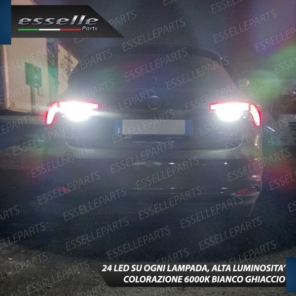 Coppia Lampade Retromarcia 24 Led T15 W16w Canbus Fiat Tipo 6000K