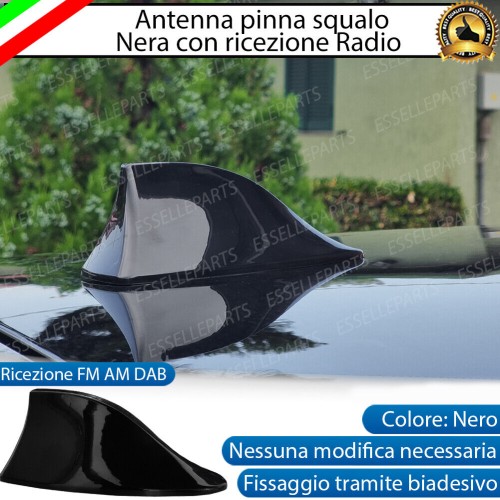 Antenna Pinna Nero Lucido con Vera Ricezione radio