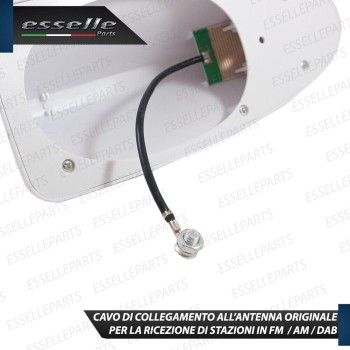 Antenna Pinna Bianco Lucido con Vera Ricezione radio Antenna Pinna Bianco Lucido con Vera Ricezione radio