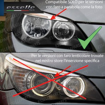 Conversione Fari Full LED 6000K bianco BMW Serie 5 E60 E61 Fino al 03-2007