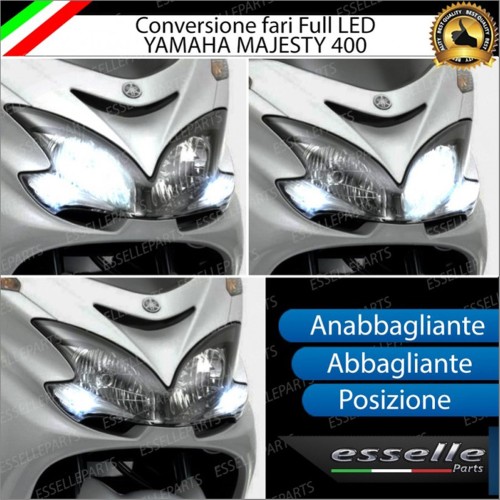 Conversione Fari Full LED per Yamaha Majesty 400 Lampade Compatte 6000K Bianco
