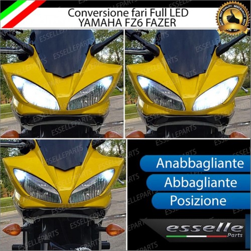 Conversione Completa Fari Full LED per Yamaha FZ6 Fazer 6000 Lumen 6000K Bianco