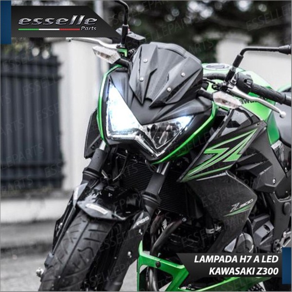 Conversione Completa Fari Full LED per Kawasaki Z 300 6000 Lumen 6000K Bianco