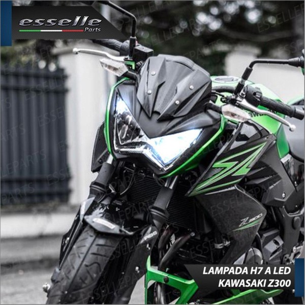 Conversione Completa Fari Full LED per Kawasaki Z 300 6000 Lumen 6000K Bianco