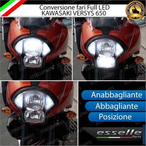 Conversione Completa Fari Full LED per Kawasaki Versys 650 6000 Lumen 6000K