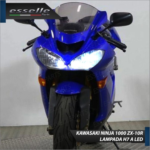 Conversione a Led per Kawasaki Ninja 1000 ZX-10R H7 e T10