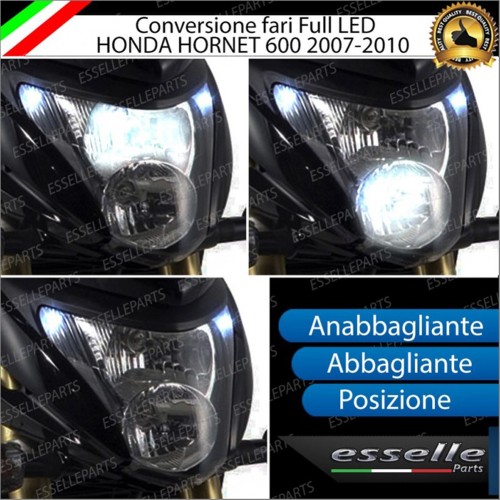 Conversione Completa Fari Full LED per Honda Hornet 600 6000 Lumen 6000K Bianco