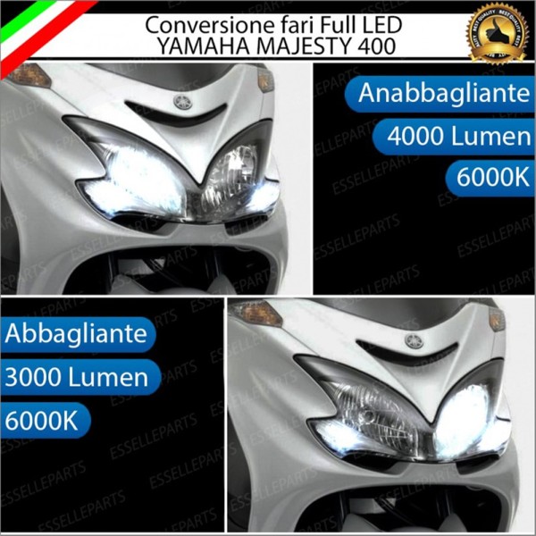 Conversione Fari Full LED ULTRA COMPATTA per YAMAHA Majesty 400 2009-2014