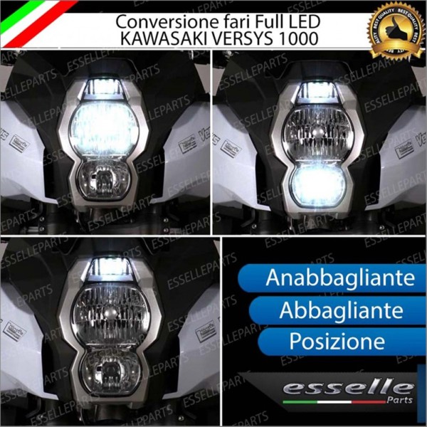 Conversione Fari Full LED ULTRA COMPATTA per KAWASAKI Versys 1000 2011-2014 ABS