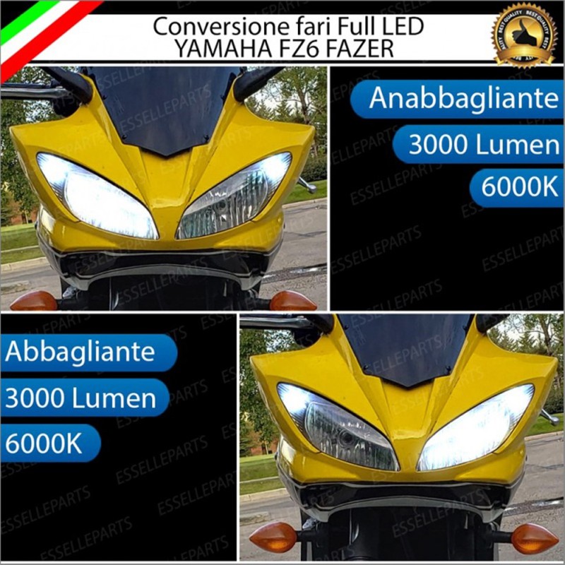 Conversione Fari Full LED 6000K CANBUS per YAMAHA FZ6 (2006-2011) Fazer S2