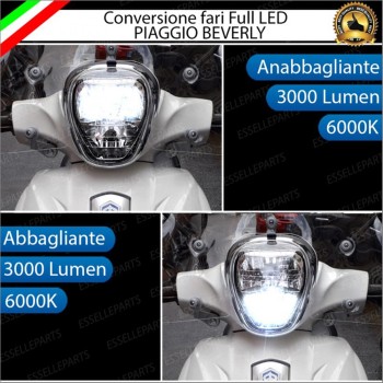 Conversione Fari Full LED ULTRA COMPATTA per PIAGGIO Beverly 300 2010-2016 i.e.