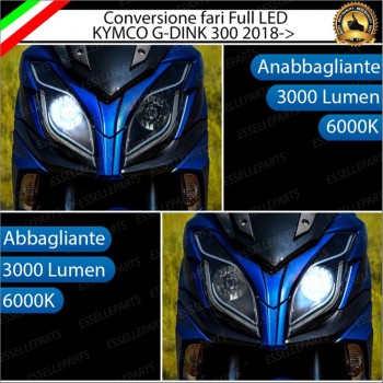 Conversione Fari Full LED ULTRA COMPATTA per KYMCO G-Dink 300i 2018-2020