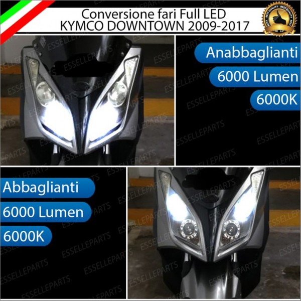 Conversione Fari Full LED ULTRA COMPATTA per KYMCO Downtown 350i 2015-2017 ABS