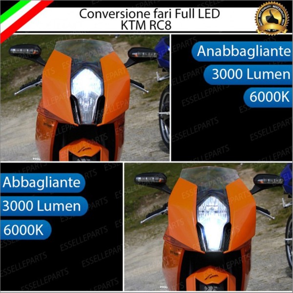 Conversione Fari Full LED ULTRA COMPATTA per KTM 1190 RC8 2009-2016 R