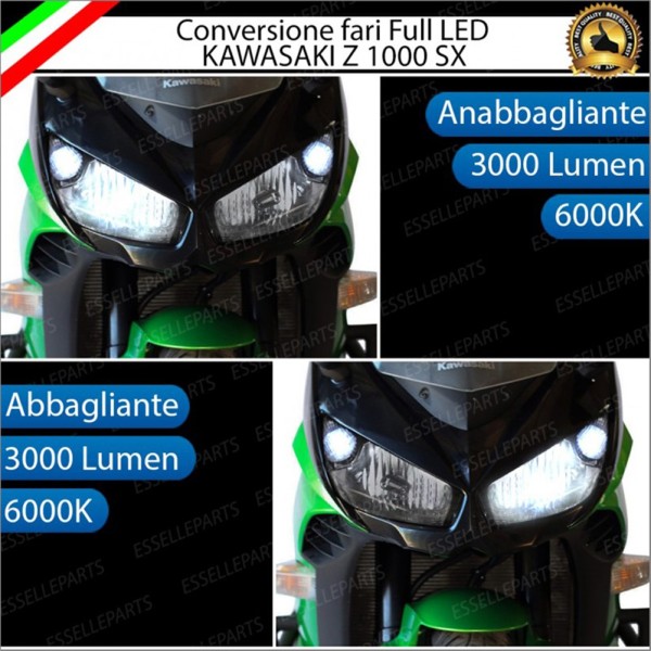 Conversione Fari Full LED ULTRA COMPATTA per KAWASAKI Z 1000 SX 2011-2016 ABS Tourer