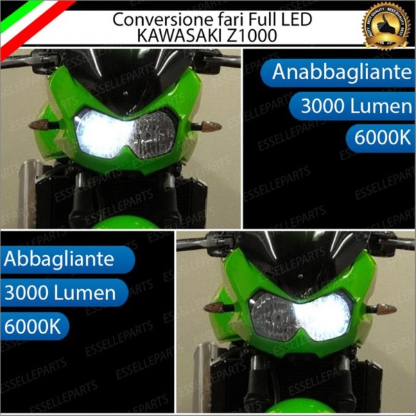 Conversione Fari Full LED ULTRA COMPATTA per KAWASAKI Z 1000 2007-2009