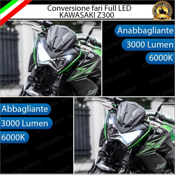 Conversione Fari Full LED ULTRA COMPATTA per KAWASAKI Z 300 2015-2016 ABS