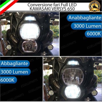 Conversione Lampade LED per Kawasaki Versys 650 Luce Bianca