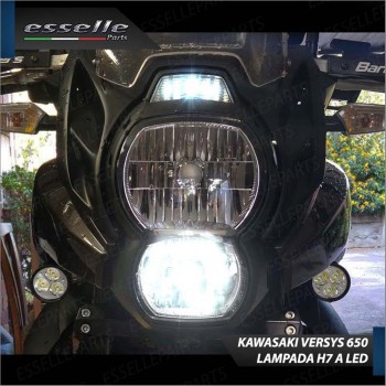 Conversione Lampade LED per Kawasaki Versys 650 Luce Bianca