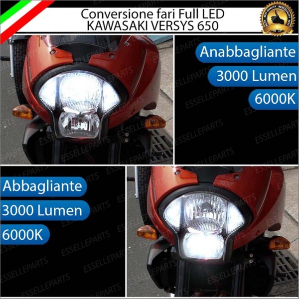 Conversione Fari Full LED ULTRA COMPATTA per KAWASAKI Versys 650 2006-2009