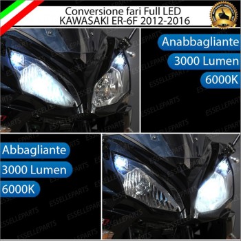 Conversione Fari Full LED ULTRA COMPATTA per KAWASAKI ER-6F 2012-2016 ABS