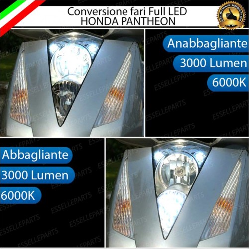 Conversione Fari Full LED per HONDA Pantheon 125 (2003-2006) Lampade 6000K Bianco Ghiaccio