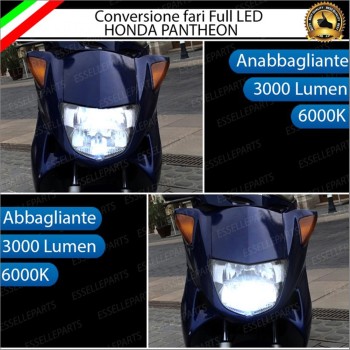 Conversione Fari Full LED per HONDA Pantheon 125 (1998-2002) Lampade 6000K Bianco Ghiaccio
