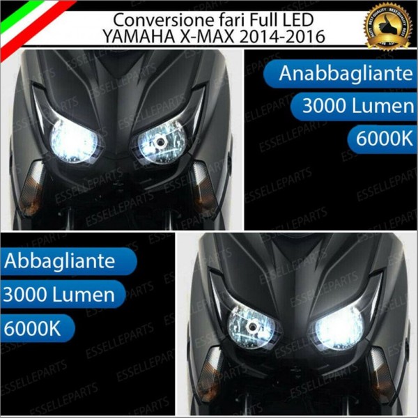 Conversione Fari Full LED YAMAHA X-MAX DAL 2014 AL 2017