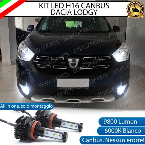 Kit Full LED H16 Fendinebbia 9800 LUMEN per DACIA LODGY