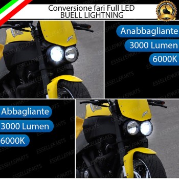 Kit LED H7 6000 LM per BUELL Lightning Super TT XB12STT