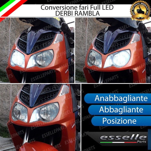 Conversione Fari Full LED - ULTRA COMPATTA - per DERBI Rambla 125 2008-2014