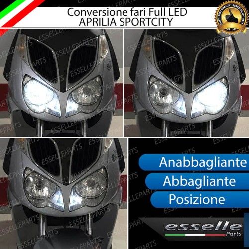 Conversione Fari Full LED - ULTRA COMPATTA - per APRILIA Sportcity 125 2004-2008
