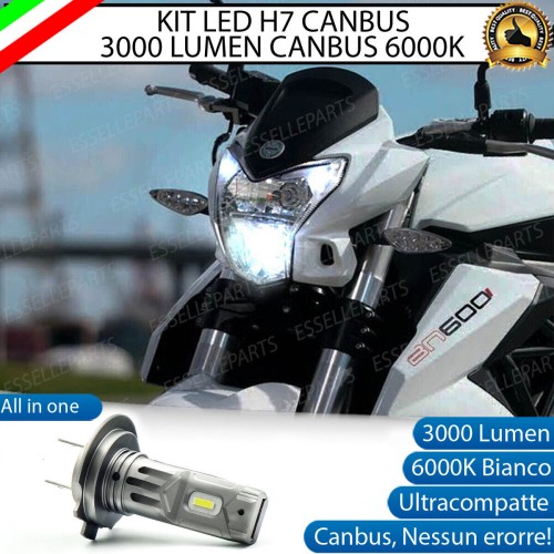 Lampada H7 - ULTRA COMPATTA - 3000 LUMEN Abbagliante per BENELLI BN 600 2012-2016 i